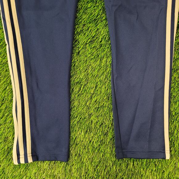 ADIDAS Track Pants M/L Blue White Trim Polyester Clima-Cool - Picture 3 of 16